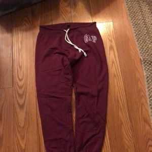 GAP sweat pants plum colored size Small